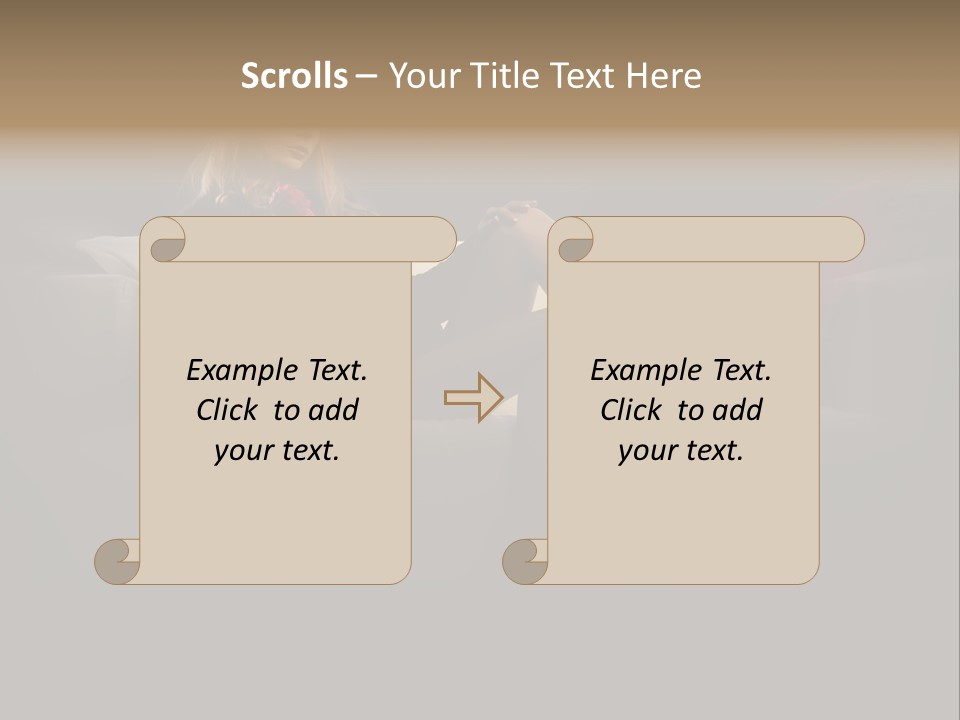Hat Elegant Brown Eyes PowerPoint Template