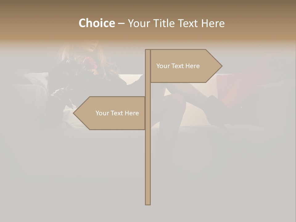 Hat Elegant Brown Eyes PowerPoint Template