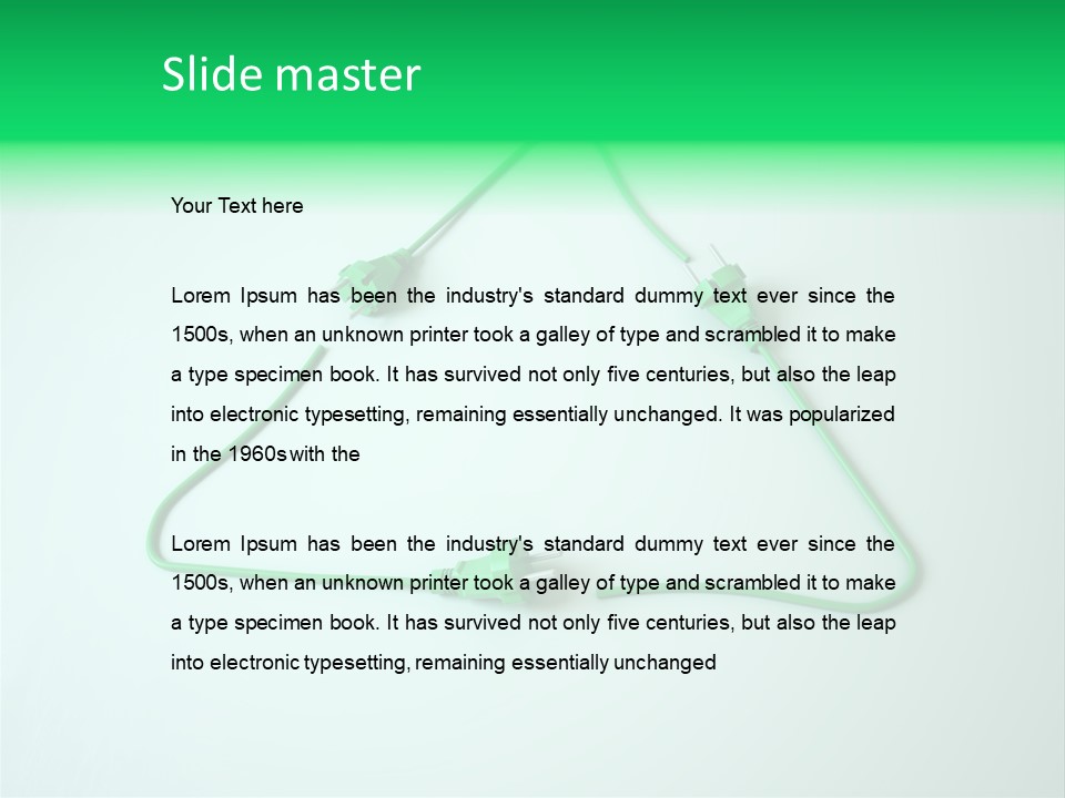 Electric Green Background PowerPoint Template