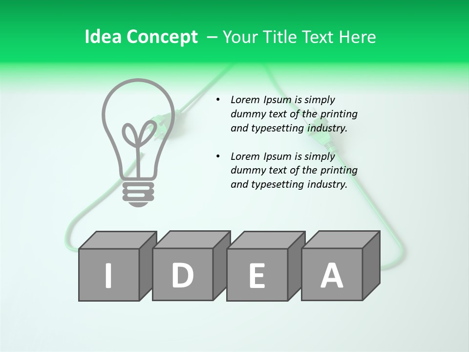 Electric Green Background PowerPoint Template