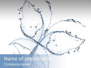 Blue Fresh Transparent PowerPoint Template