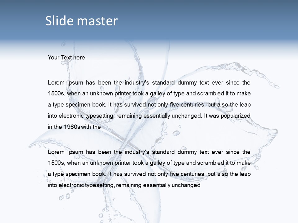 Blue Fresh Transparent PowerPoint Template