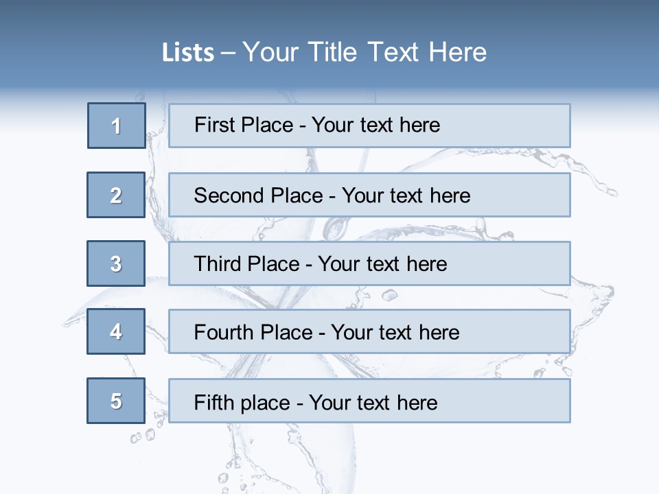 Blue Fresh Transparent PowerPoint Template