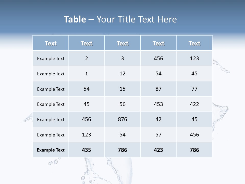 Blue Fresh Transparent PowerPoint Template