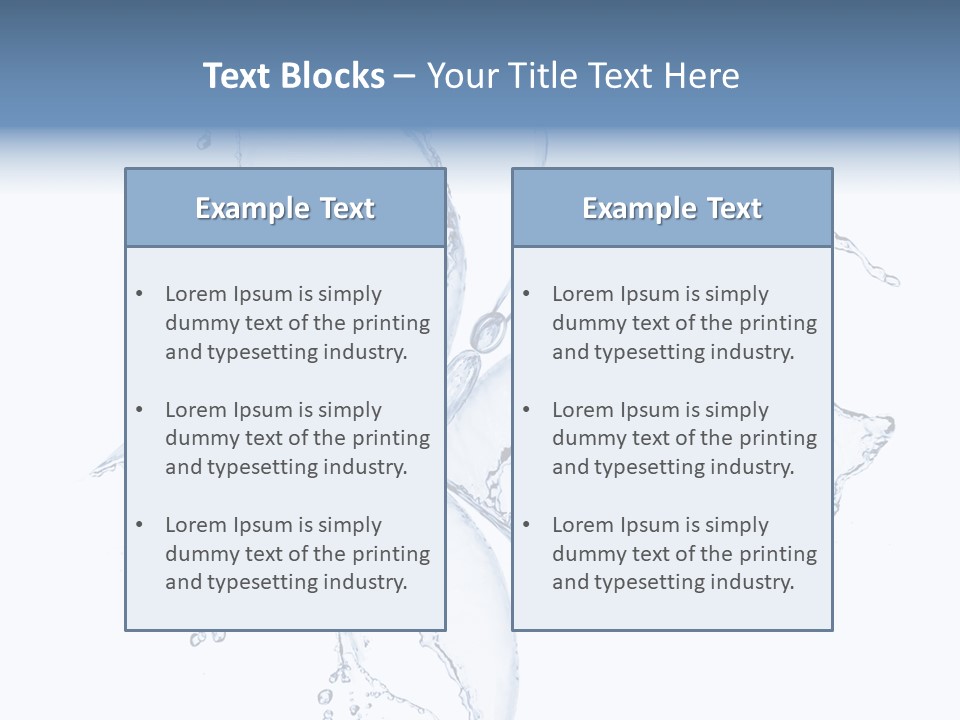 Blue Fresh Transparent PowerPoint Template