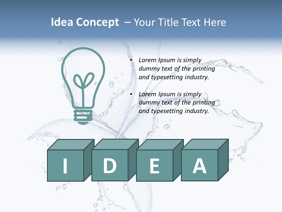 Blue Fresh Transparent PowerPoint Template