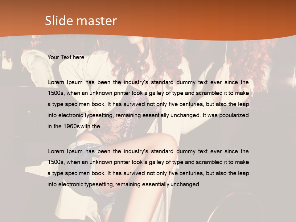 Corset Retro Look Reflexion PowerPoint Template