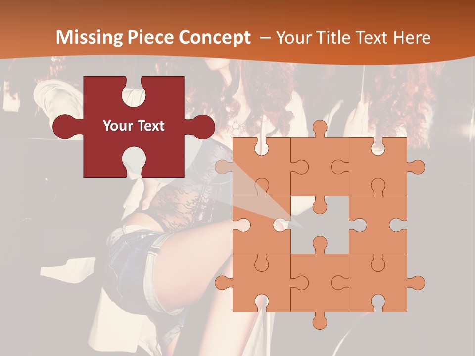 Corset Retro Look Reflexion PowerPoint Template