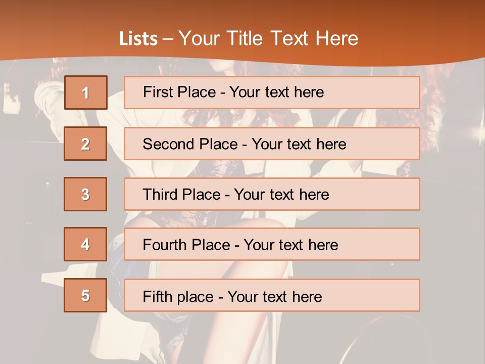 Corset Retro Look Reflexion PowerPoint Template