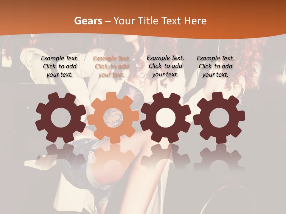 Corset Retro Look Reflexion PowerPoint Template