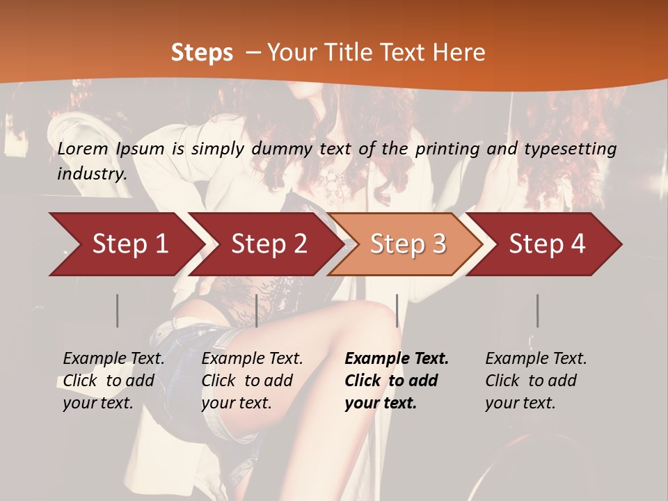 Corset Retro Look Reflexion PowerPoint Template