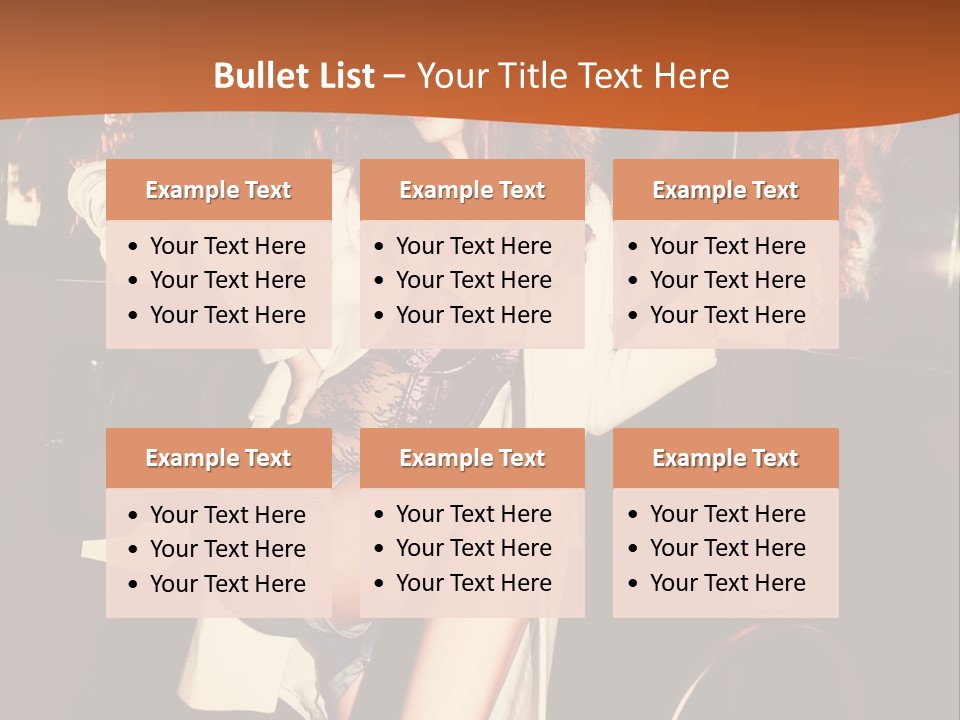 Corset Retro Look Reflexion PowerPoint Template