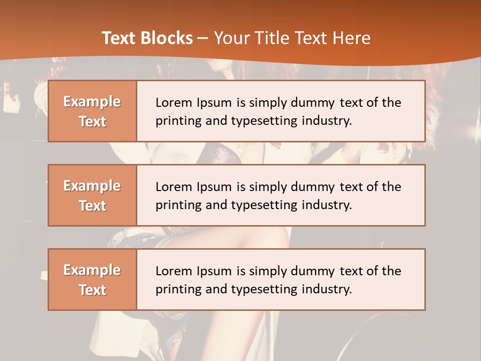 Corset Retro Look Reflexion PowerPoint Template