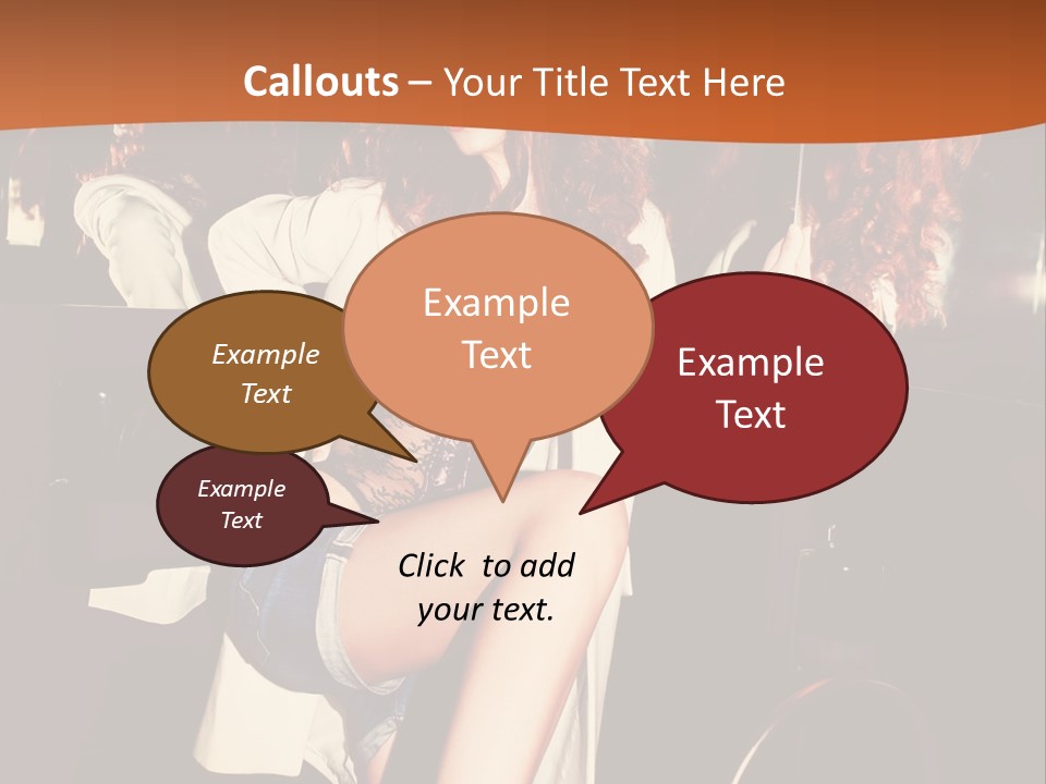 Corset Retro Look Reflexion PowerPoint Template