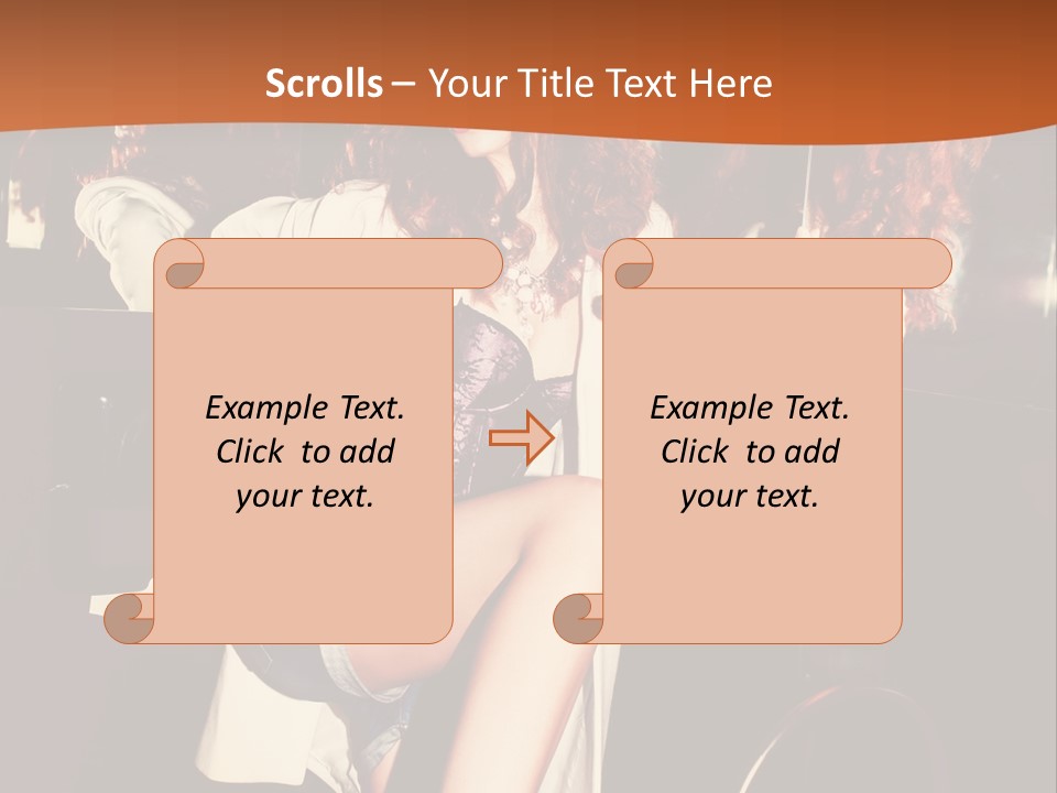Corset Retro Look Reflexion PowerPoint Template