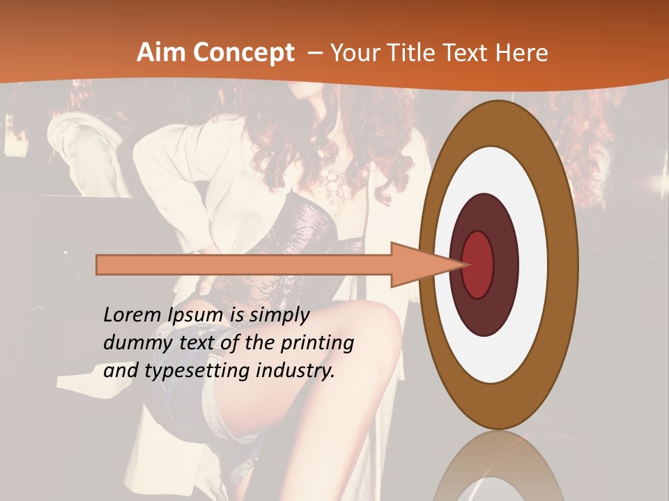 Corset Retro Look Reflexion PowerPoint Template