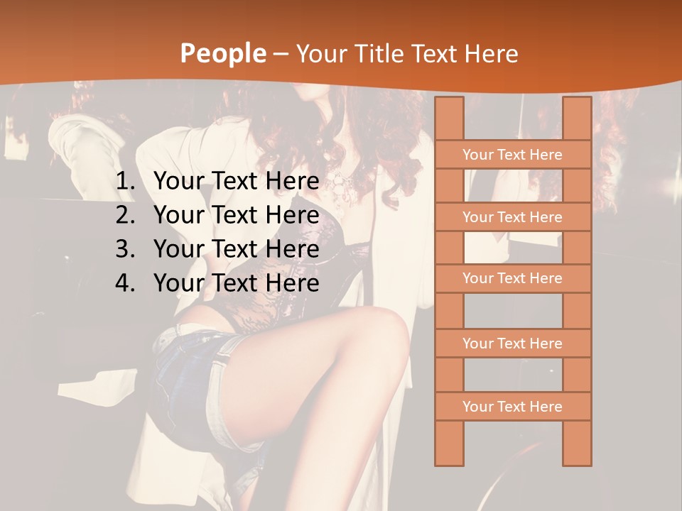 Corset Retro Look Reflexion PowerPoint Template