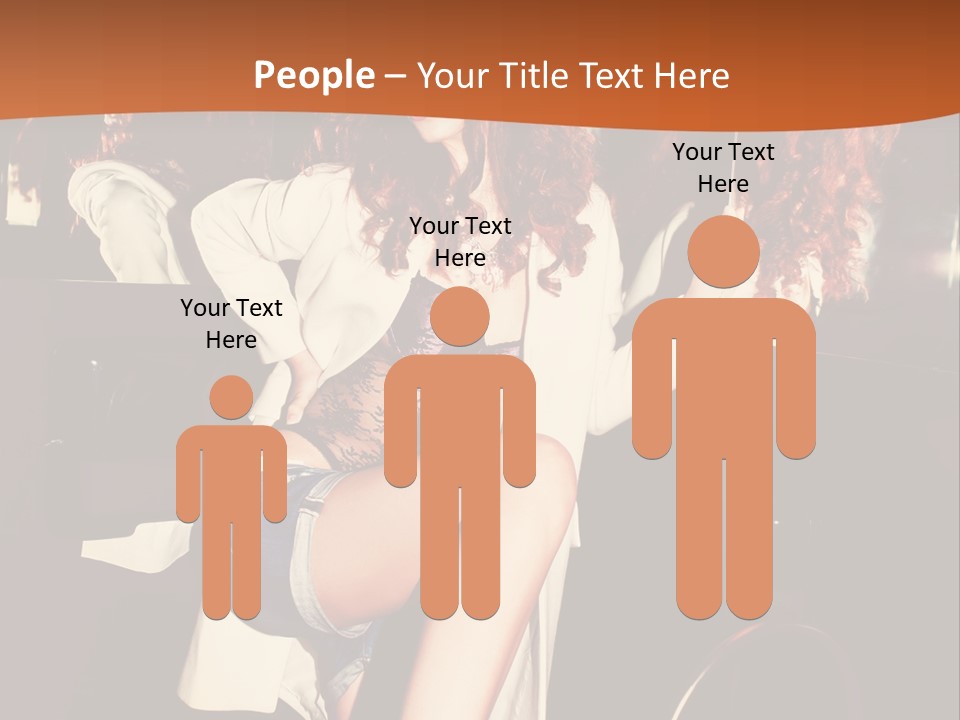 Corset Retro Look Reflexion PowerPoint Template