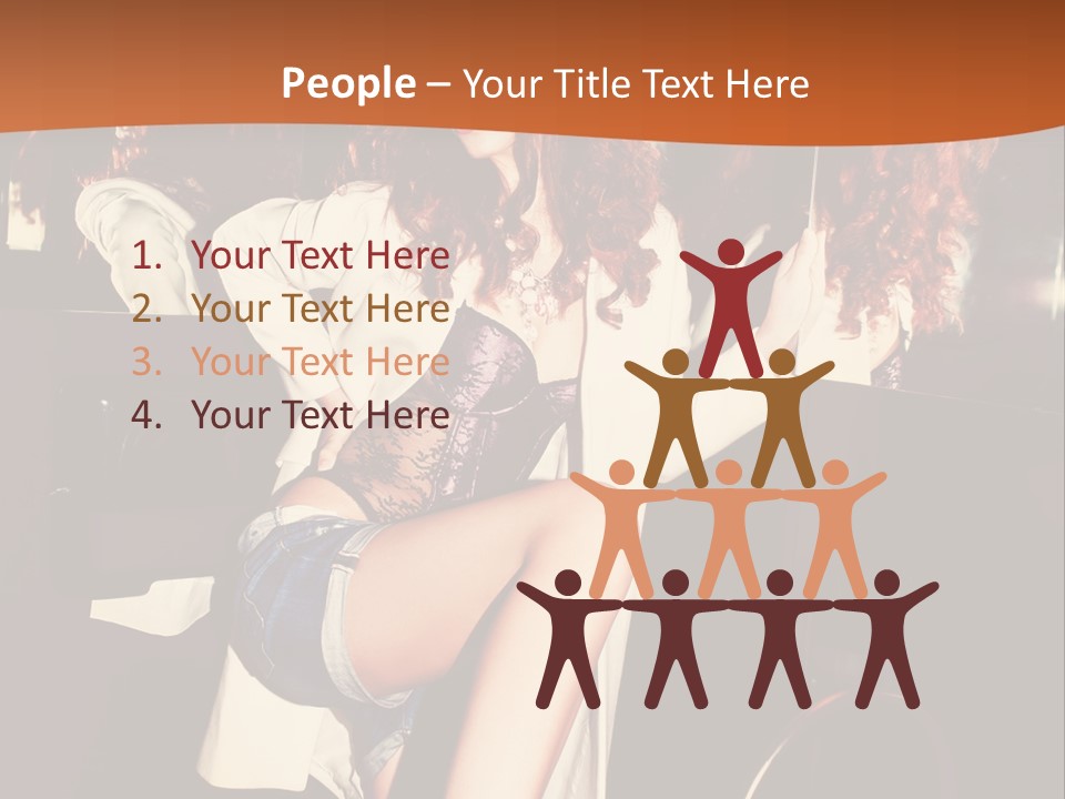 Corset Retro Look Reflexion PowerPoint Template