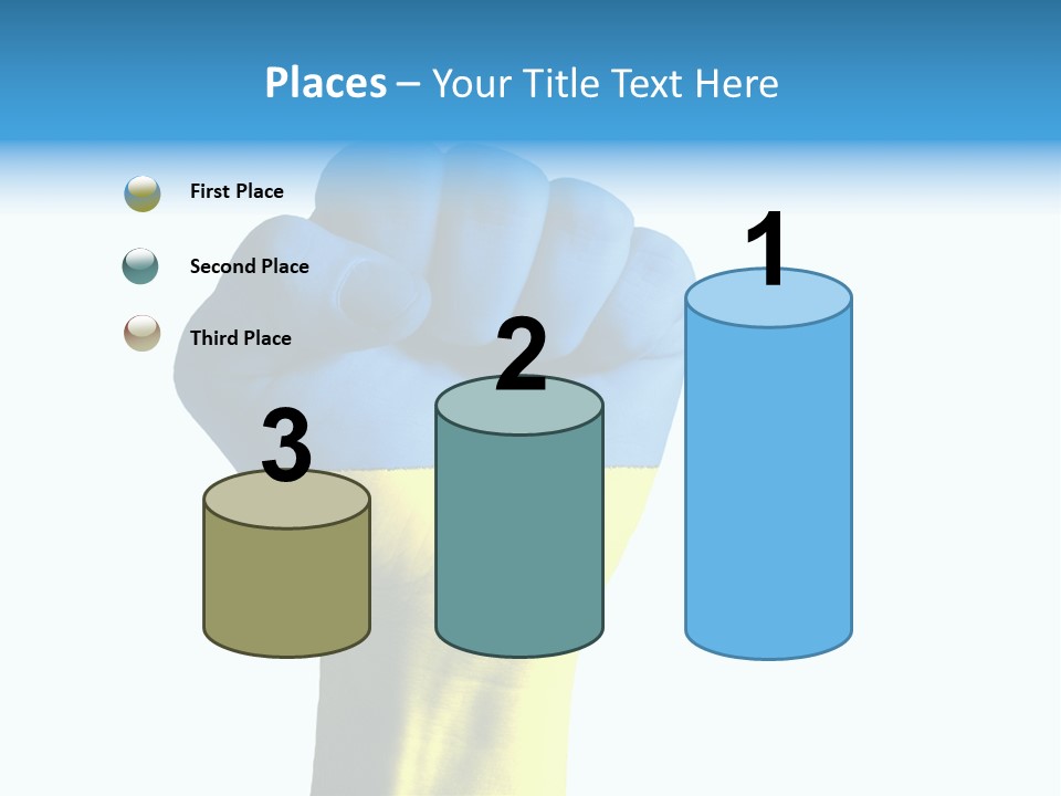 Flag Of The Ukrainian Force PowerPoint Template