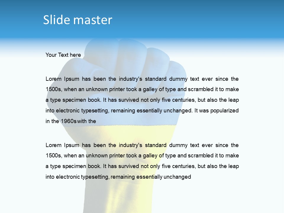 Flag Of The Ukrainian Force PowerPoint Template