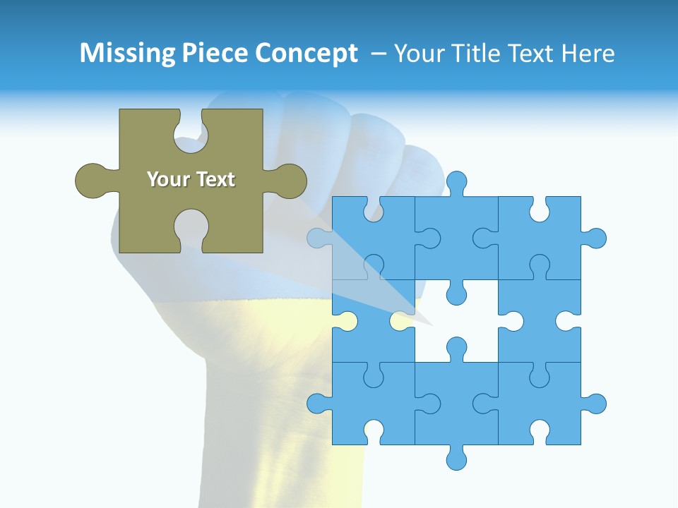 Flag Of The Ukrainian Force PowerPoint Template