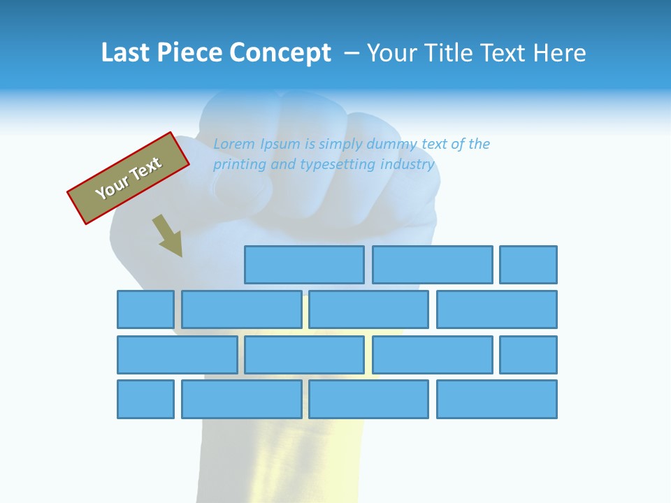 Flag Of The Ukrainian Force PowerPoint Template
