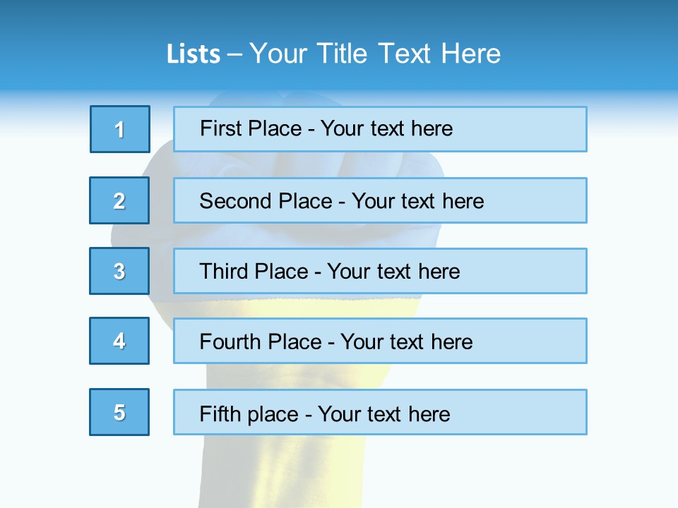 Flag Of The Ukrainian Force PowerPoint Template