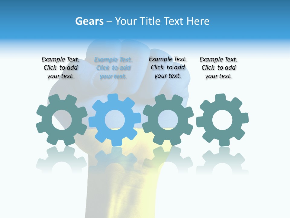 Flag Of The Ukrainian Force PowerPoint Template