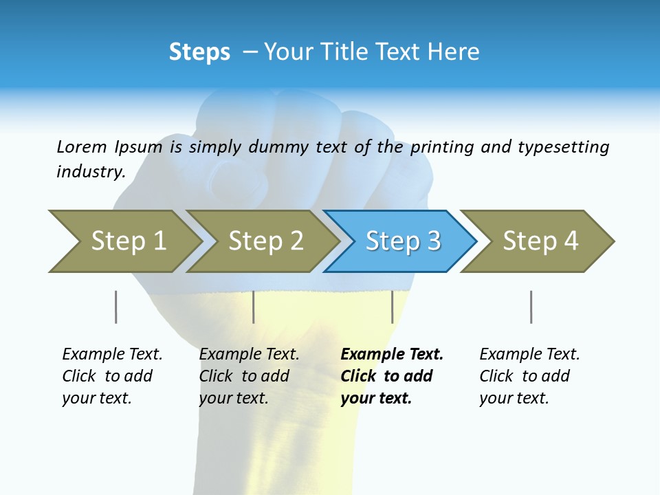 Flag Of The Ukrainian Force PowerPoint Template