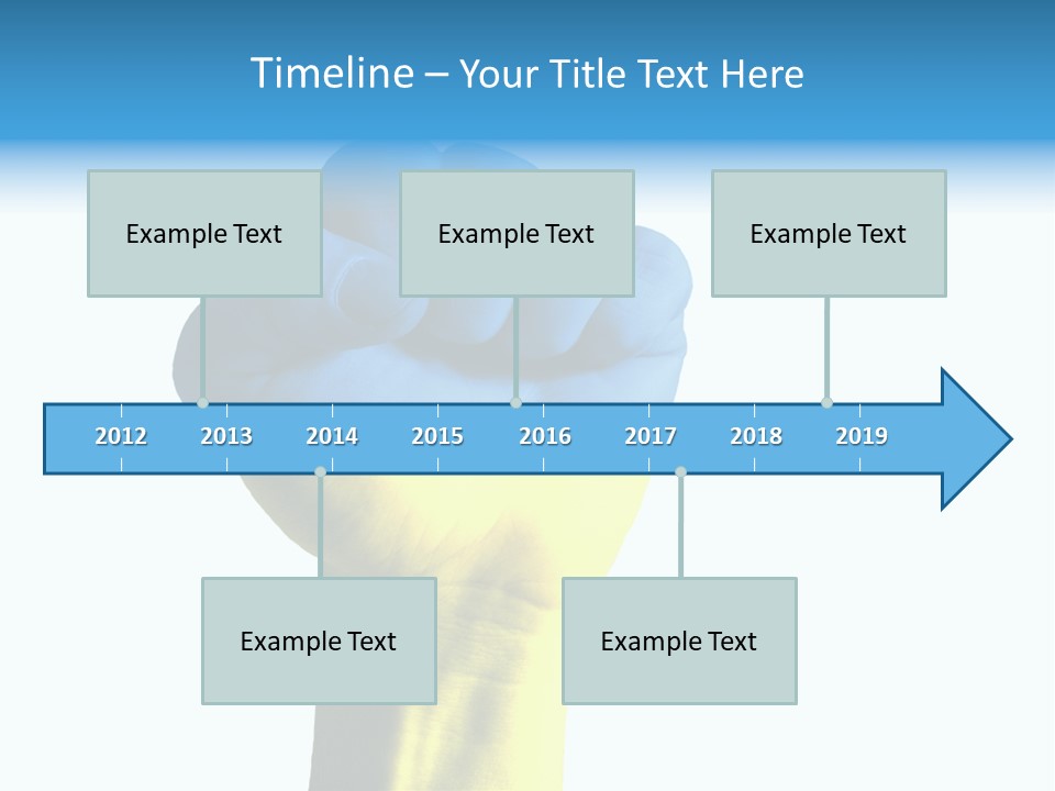 Flag Of The Ukrainian Force PowerPoint Template