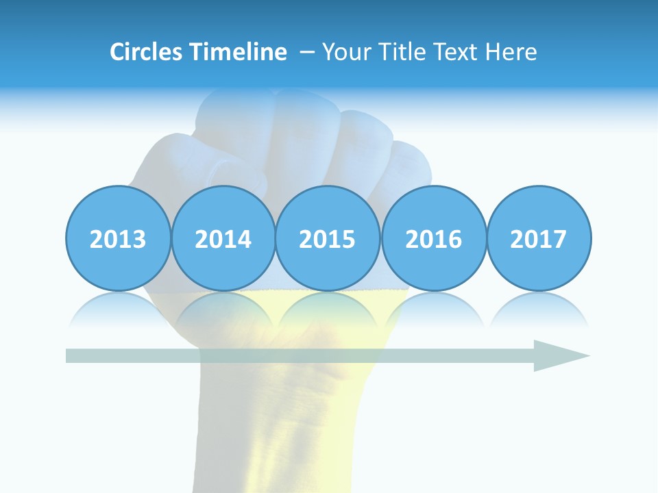 Flag Of The Ukrainian Force PowerPoint Template