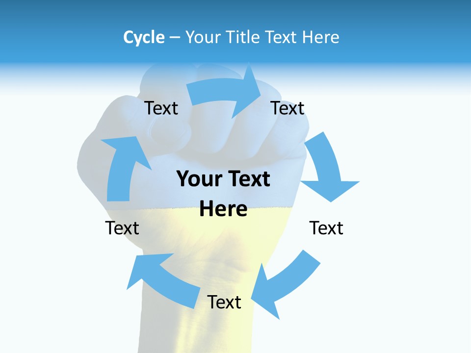 Flag Of The Ukrainian Force PowerPoint Template