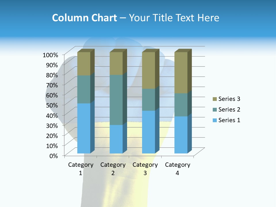 Flag Of The Ukrainian Force PowerPoint Template
