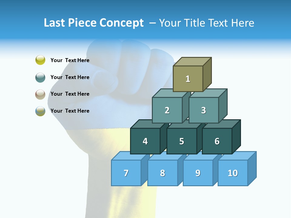 Flag Of The Ukrainian Force PowerPoint Template