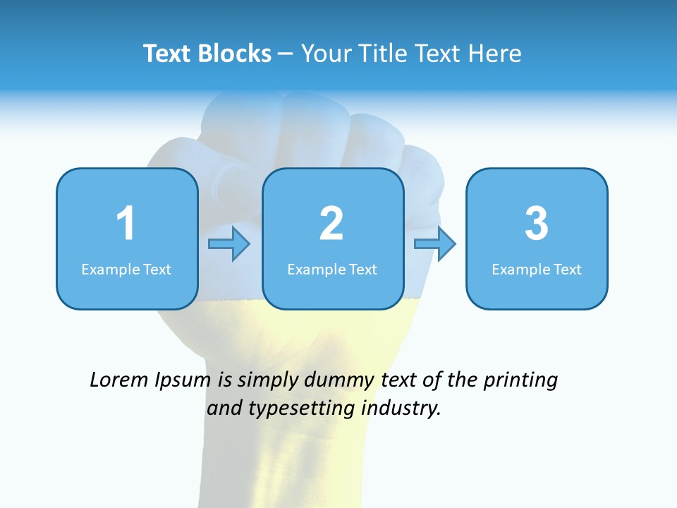 Flag Of The Ukrainian Force PowerPoint Template