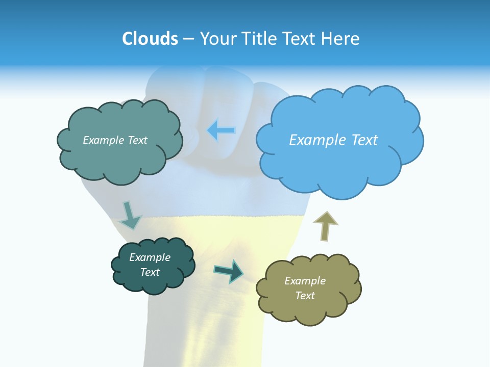 Flag Of The Ukrainian Force PowerPoint Template