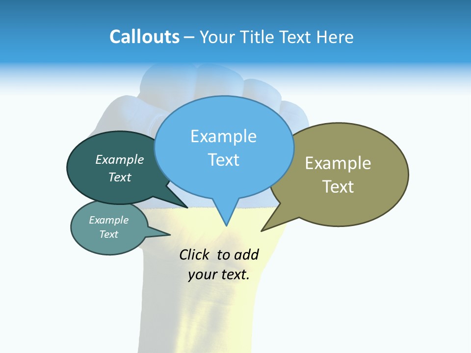 Flag Of The Ukrainian Force PowerPoint Template
