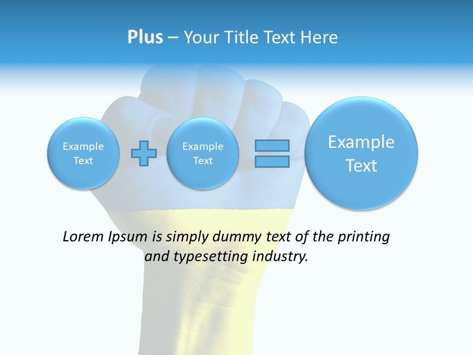 Flag Of The Ukrainian Force PowerPoint Template