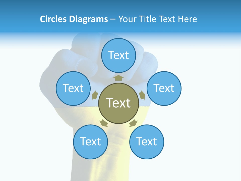 Flag Of The Ukrainian Force PowerPoint Template