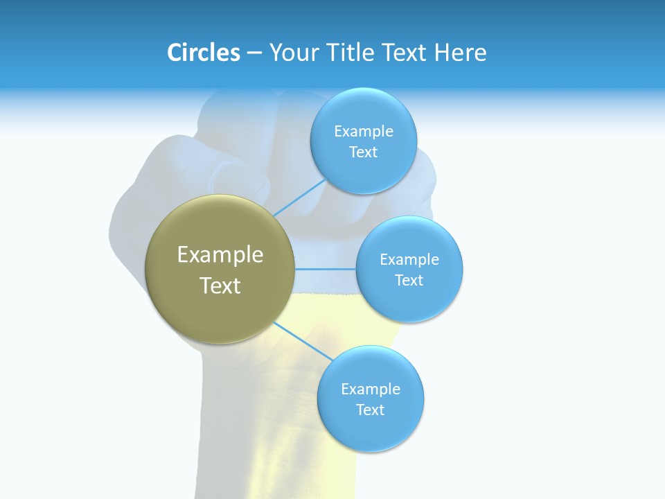 Flag Of The Ukrainian Force PowerPoint Template