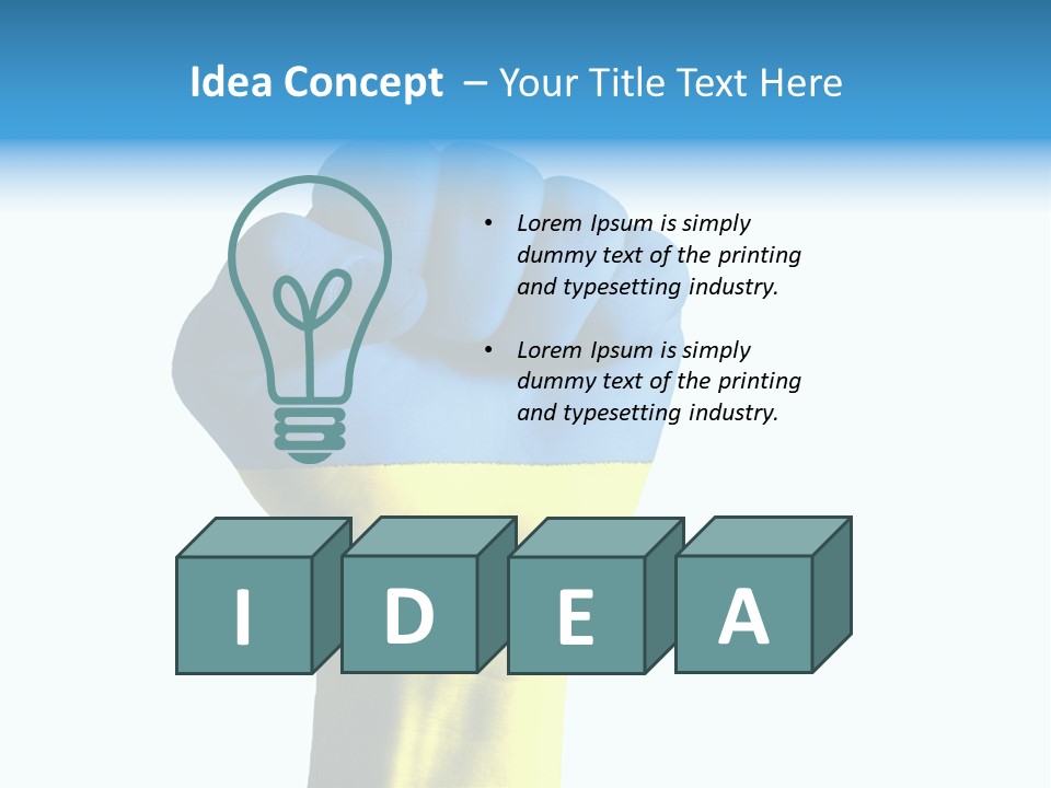 Flag Of The Ukrainian Force PowerPoint Template