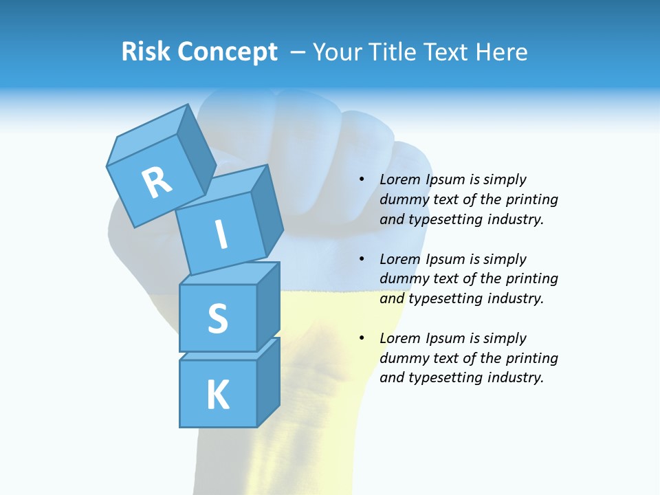 Flag Of The Ukrainian Force PowerPoint Template
