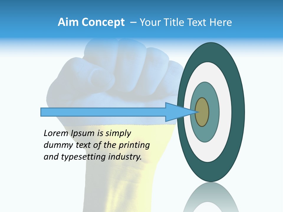 Flag Of The Ukrainian Force PowerPoint Template