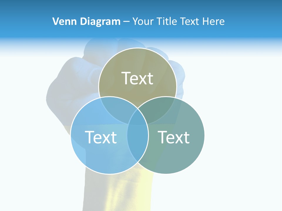 Flag Of The Ukrainian Force PowerPoint Template