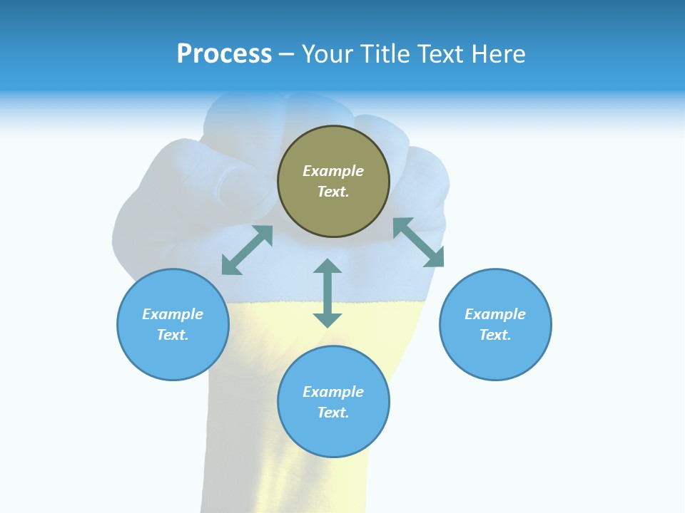 Flag Of The Ukrainian Force PowerPoint Template
