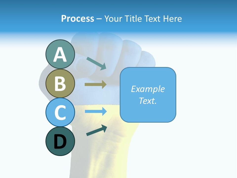 Flag Of The Ukrainian Force PowerPoint Template