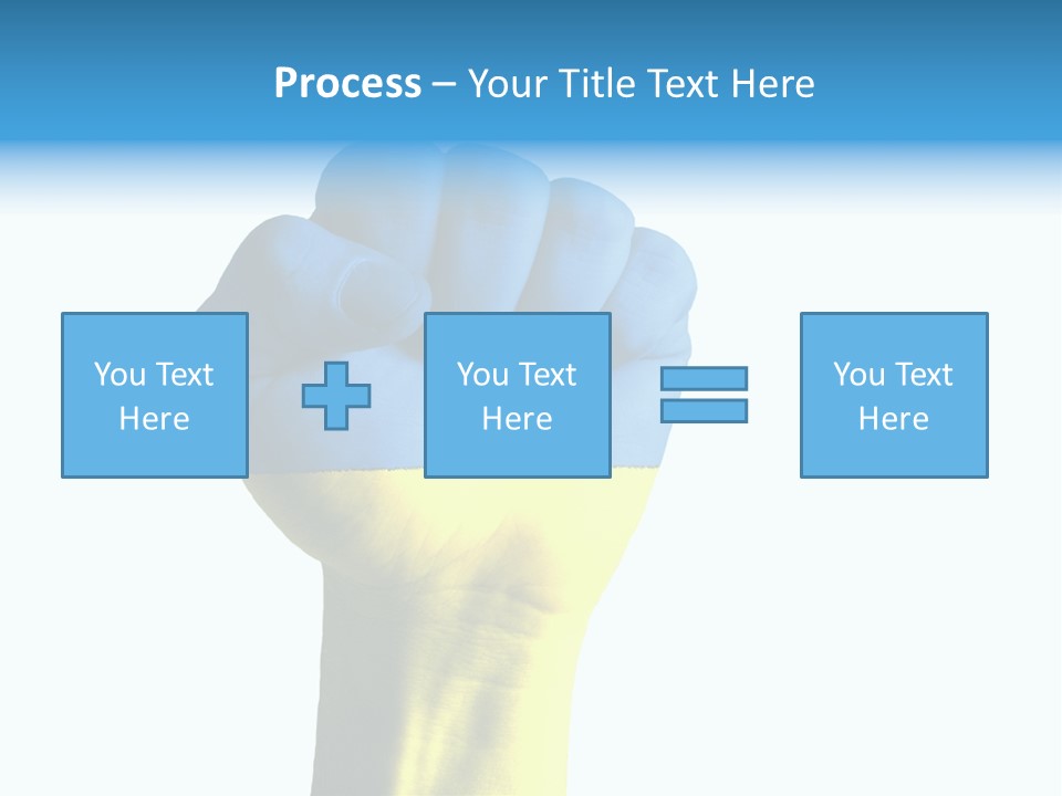 Flag Of The Ukrainian Force PowerPoint Template