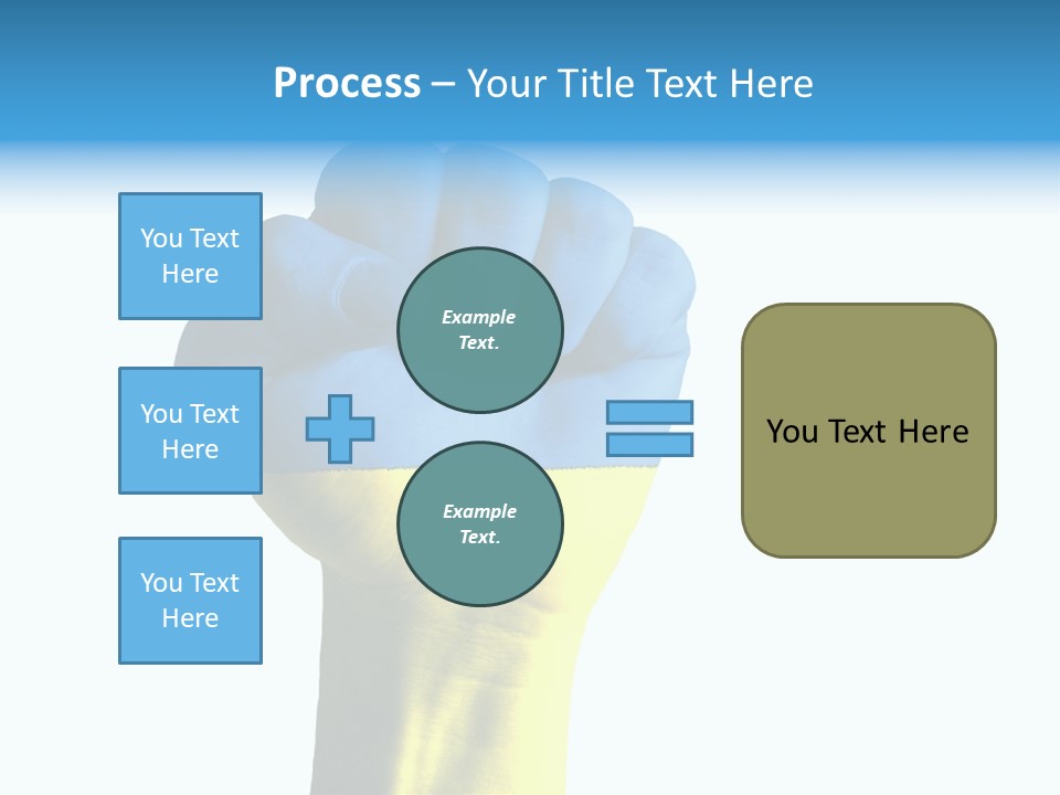Flag Of The Ukrainian Force PowerPoint Template