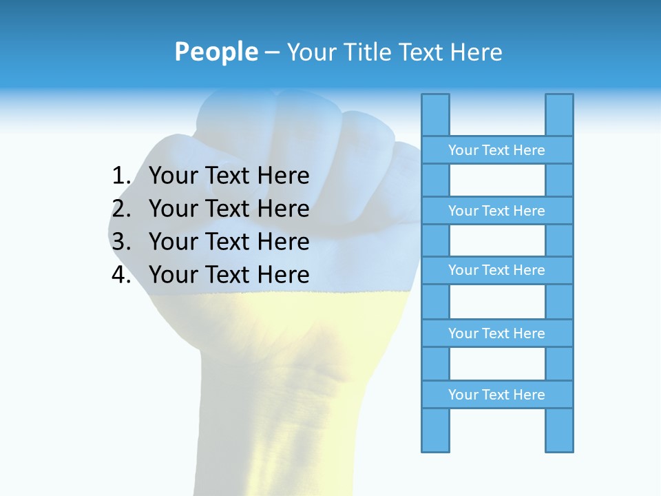 Flag Of The Ukrainian Force PowerPoint Template